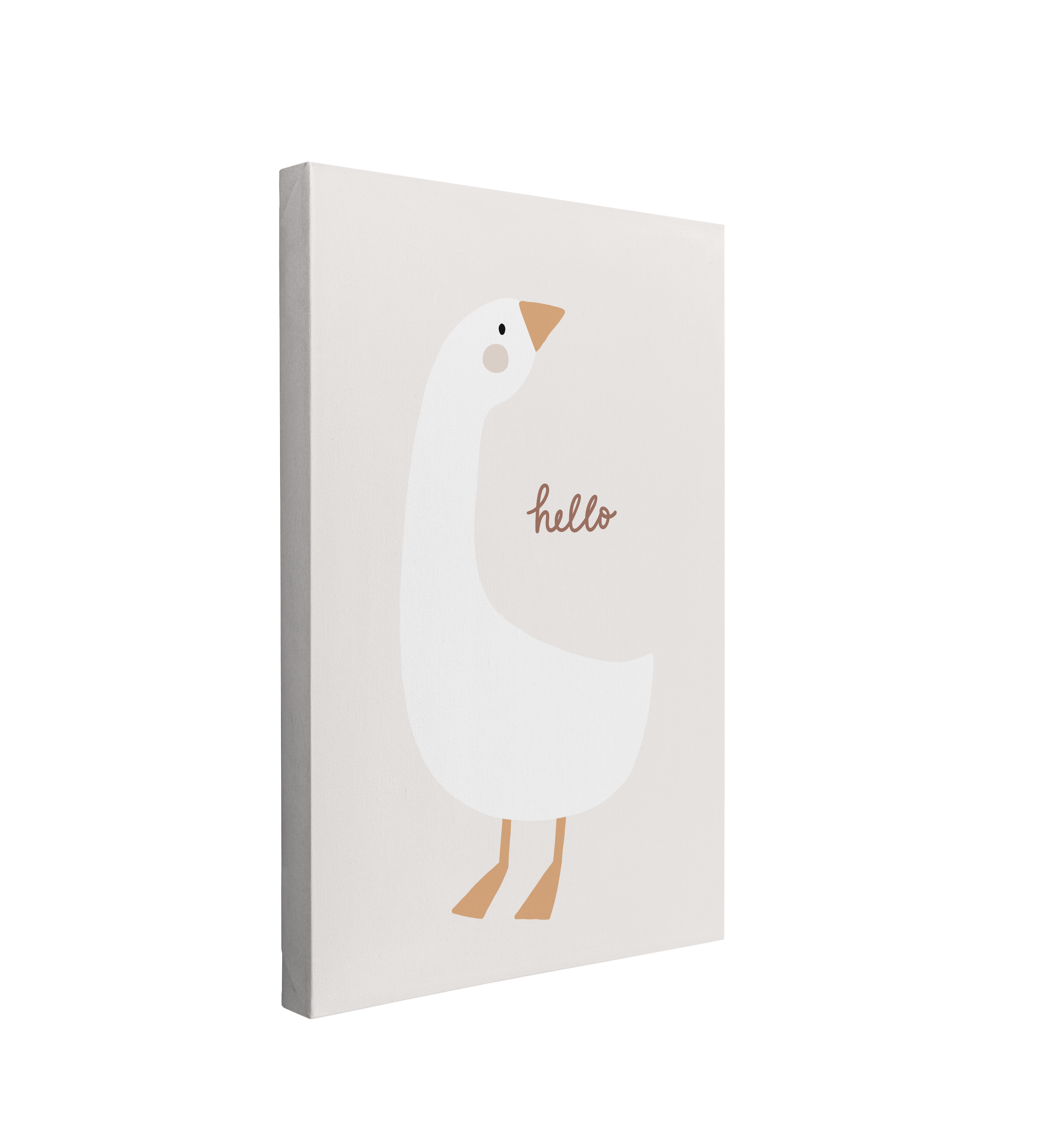 Nursery Boho Hello Goose - Canvas Print Gender Neutral Wall Art Décor Whelhung