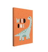 Nursery Boho Brontosaurus - Wild One Dinosaur - Canvas Print Gender Neutral Kids Room Wall Art Décor Whelhung