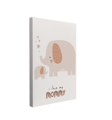 Nursery Boho Elephants - I Love My Mommy - Canvas Print Gender Neutral Kids Room Wall Art Décor Whelhung