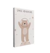 Nursery Boho Bear Space Adventure - Canvas Print Gender Neutral Kids Room Wall Art Décor Whelhung