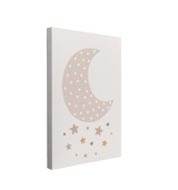 Nursery Boho Sparkle Moon - Canvas Print Gender Neutral Kids Room Wall Art Décor Whelhung