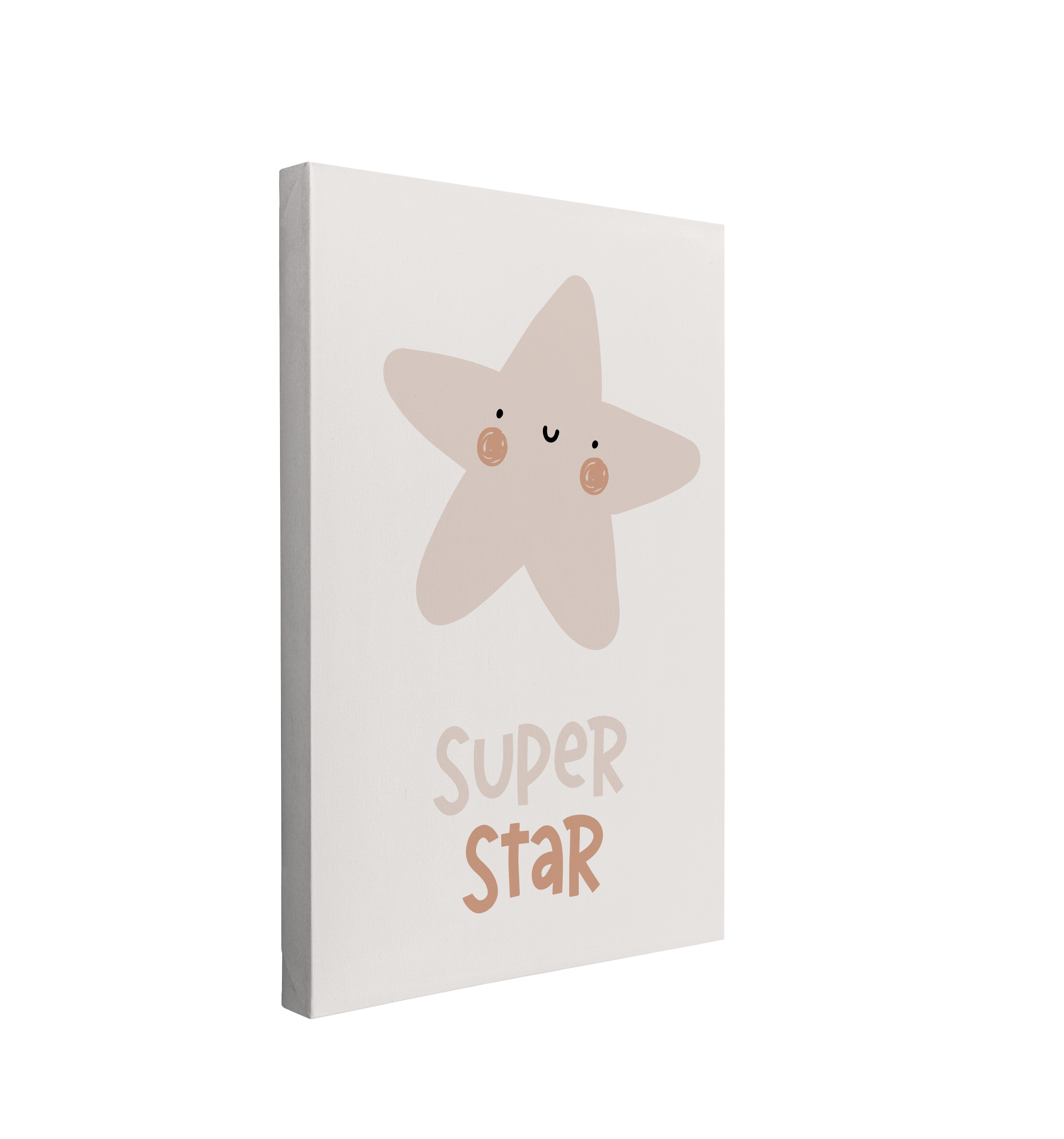 Nursery Boho Super Star - Canvas Print Gender Neutral Kids Room Wall Art Décor Whelhung