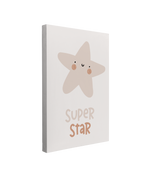 Nursery Boho Super Star - Canvas Print Gender Neutral Kids Room Wall Art Décor Whelhung