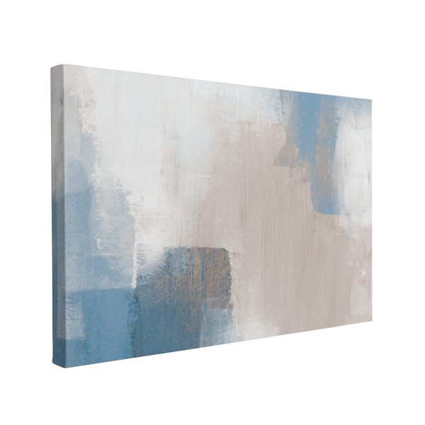 Abstract Neutral Blue Painting - Canvas Print Wall Art Décor Whelhung