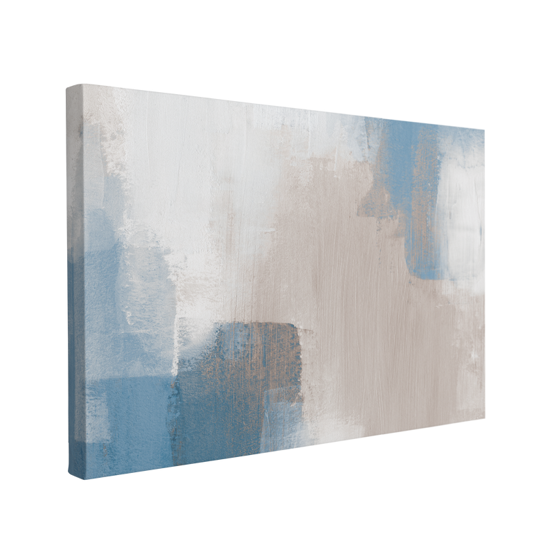 Abstract Neutral Blue Painting - Canvas Print Wall Art Décor Whelhung