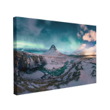 Kirkjufell Northern Lights, Iceland Photography - Canvas Print Wall Art Décor Whelhung