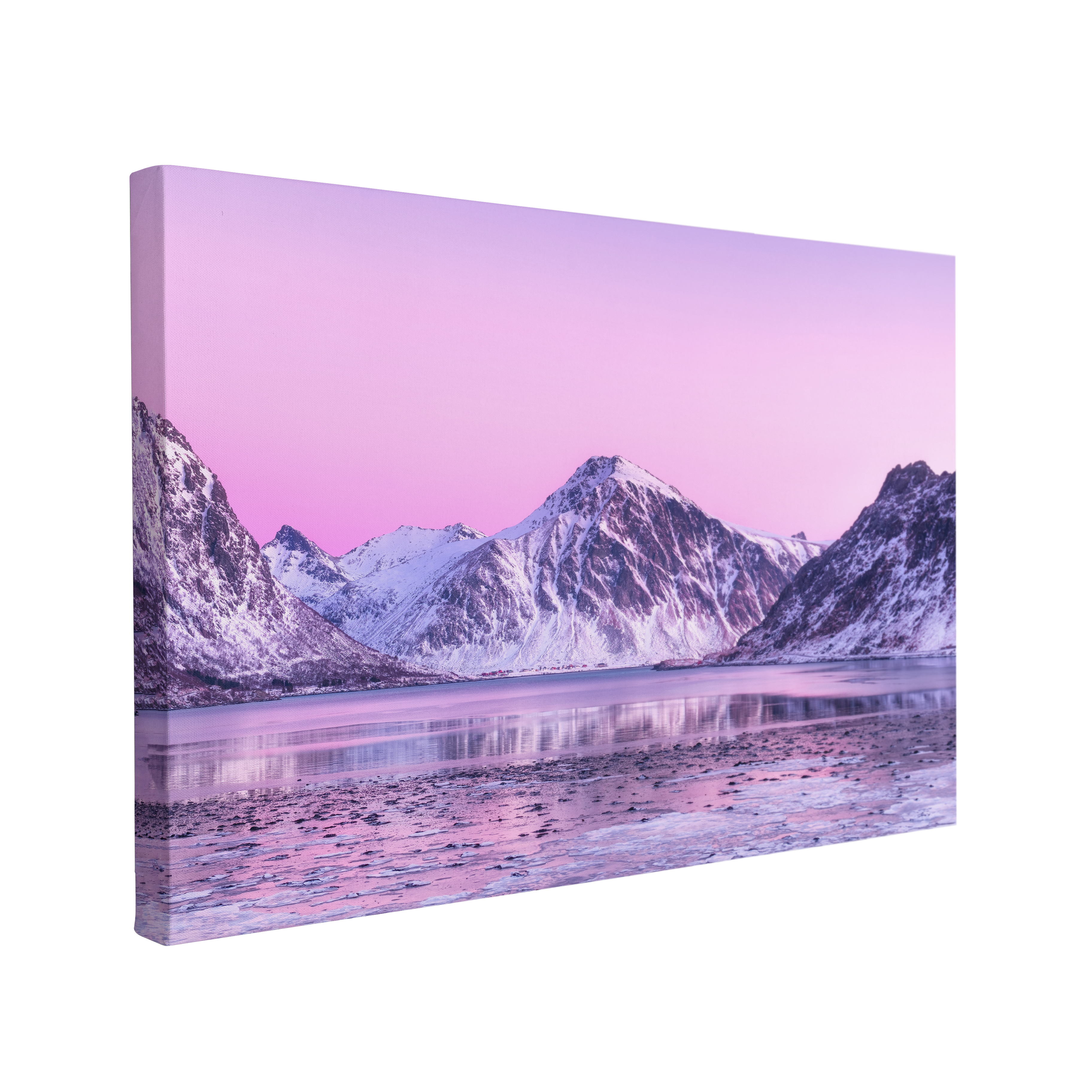 Pastel Norway Northern Lights - Canvas Print Wall Art Décor Whelhung