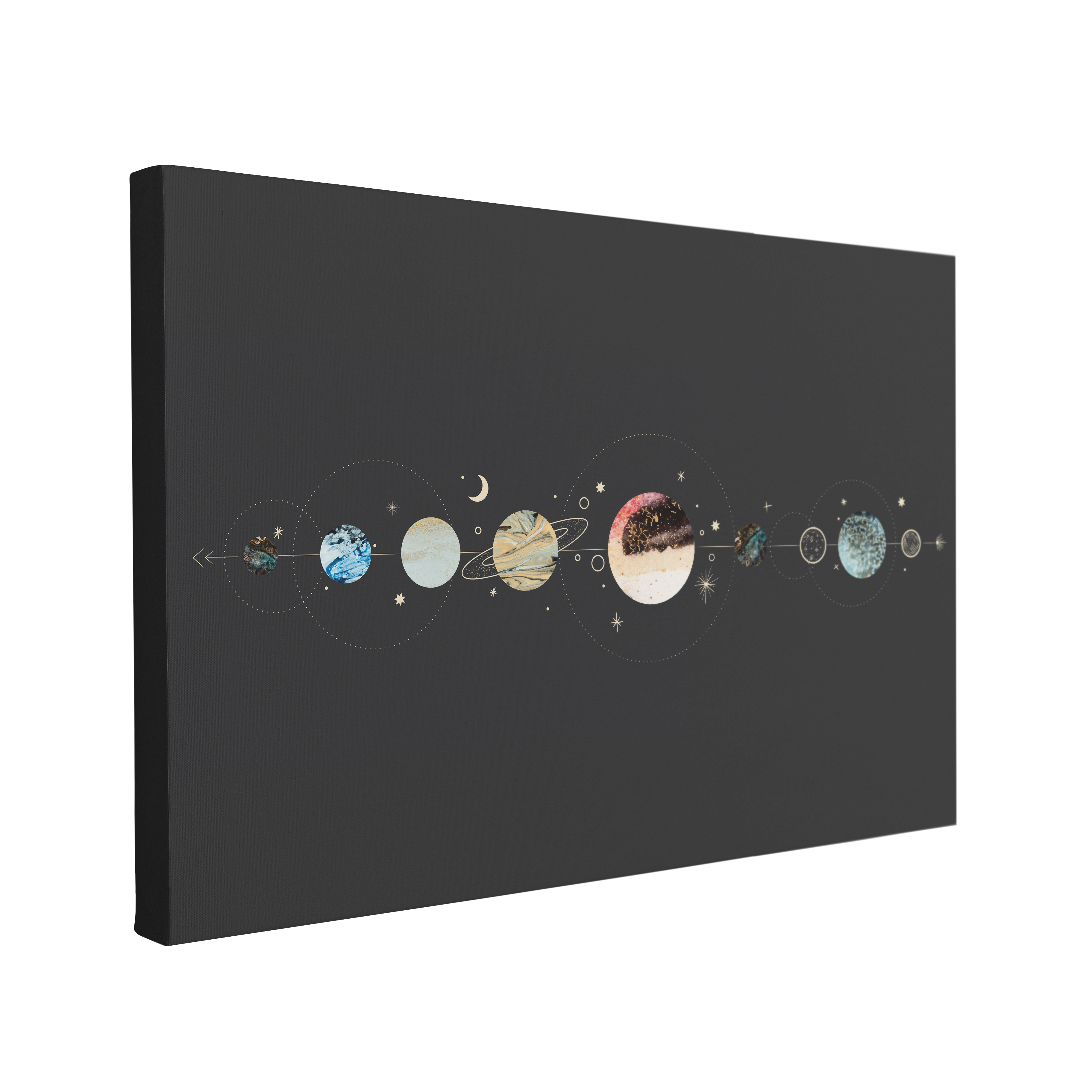 Minimalist Planets - Canvas Print Wall Art Décor Whelhung