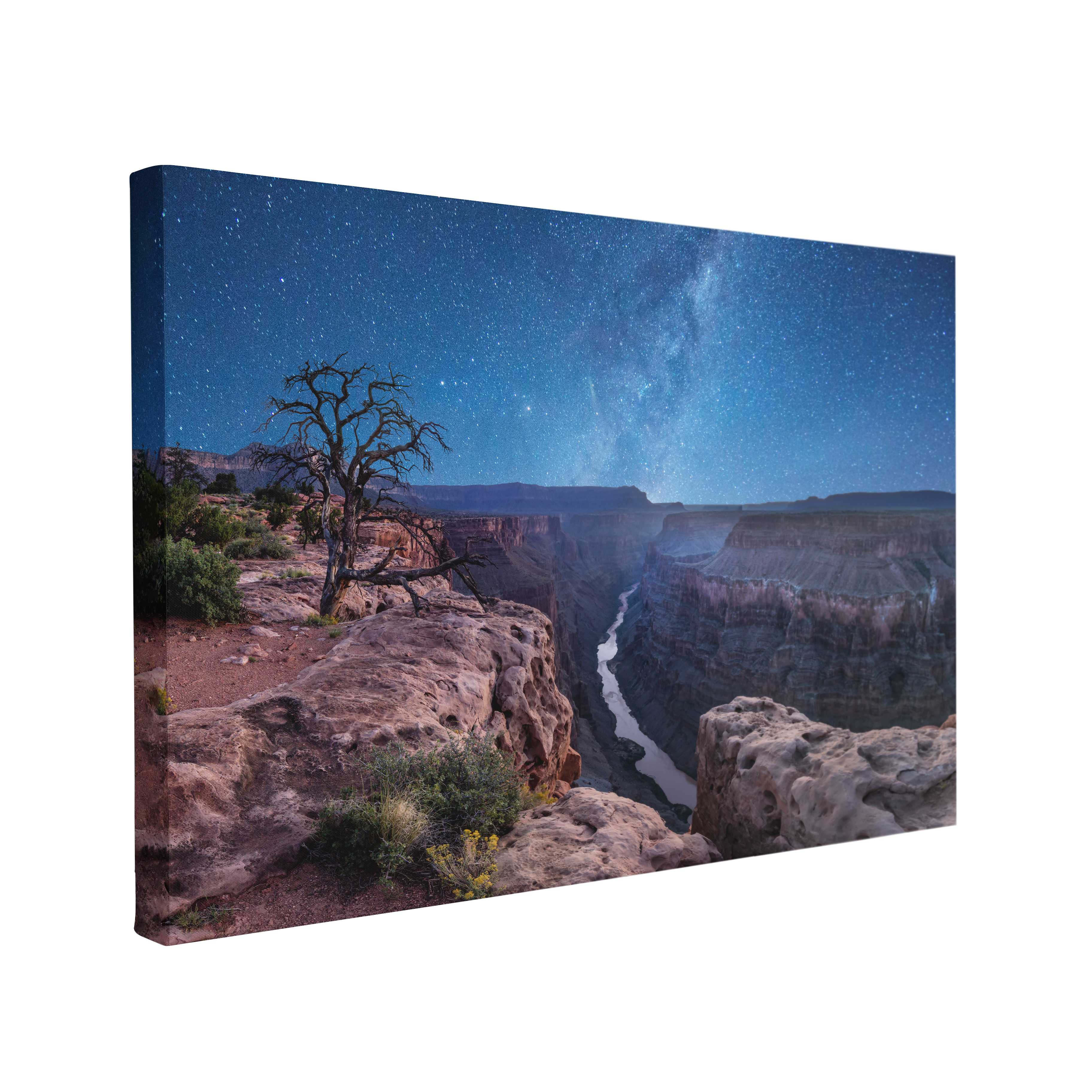 Grand Canyon Nightscape, Utah, Arizona, USA Photography - Canvas Print Wall Art Décor Whelhung