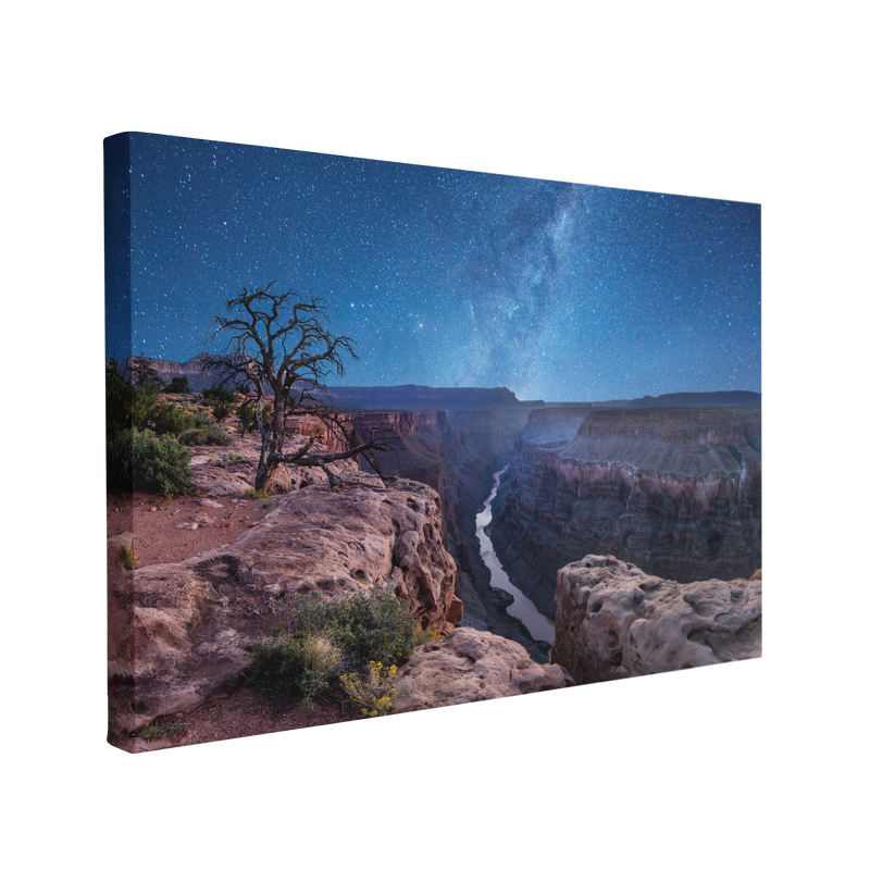 Grand Canyon Nightscape, Utah, Arizona, USA Photography - Canvas Print Wall Art Décor Whelhung