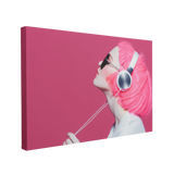 Hipster Pink Girl Photography - Canvas Print Wall Art Décor Whelhung