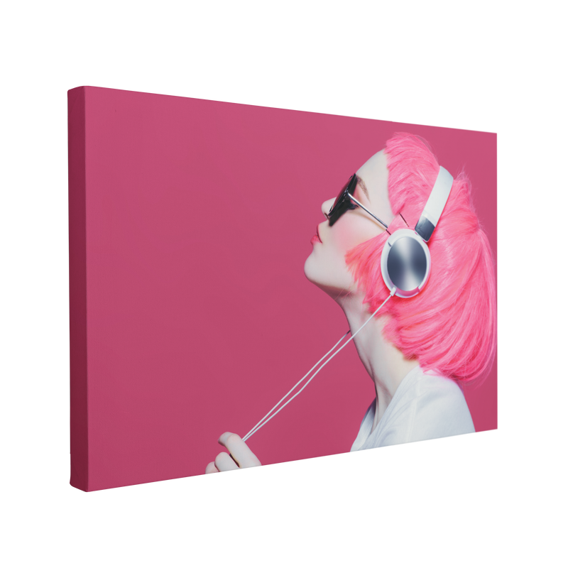 Hipster Pink Girl Photography - Canvas Print Wall Art Décor Whelhung