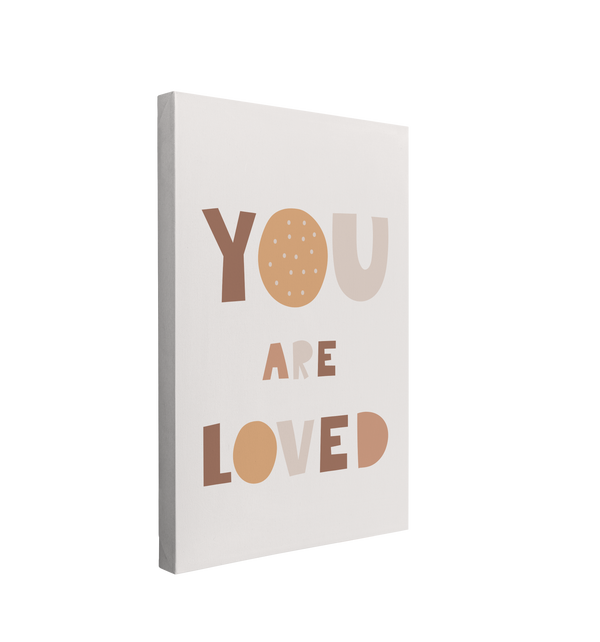 Neutral Nursery You Are Loved - Canvas Print Gender Neutral Wall Art Décor Whelhung