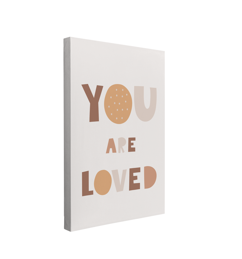 Neutral Nursery You Are Loved - Canvas Print Gender Neutral Wall Art Décor Whelhung