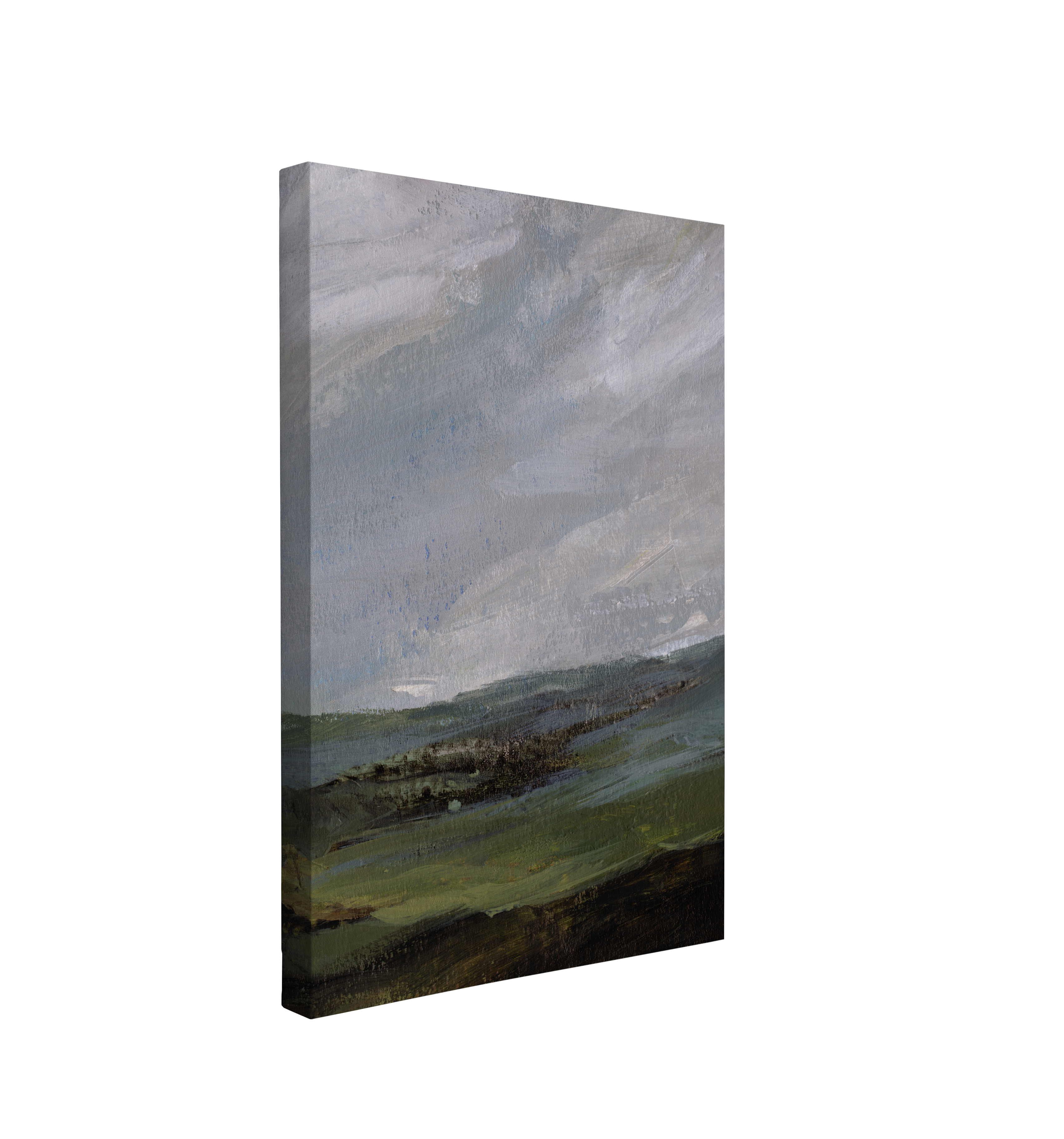 Moody Abstract Hill Oil Painting - Canvas Print Wall Art Décor Whelhung