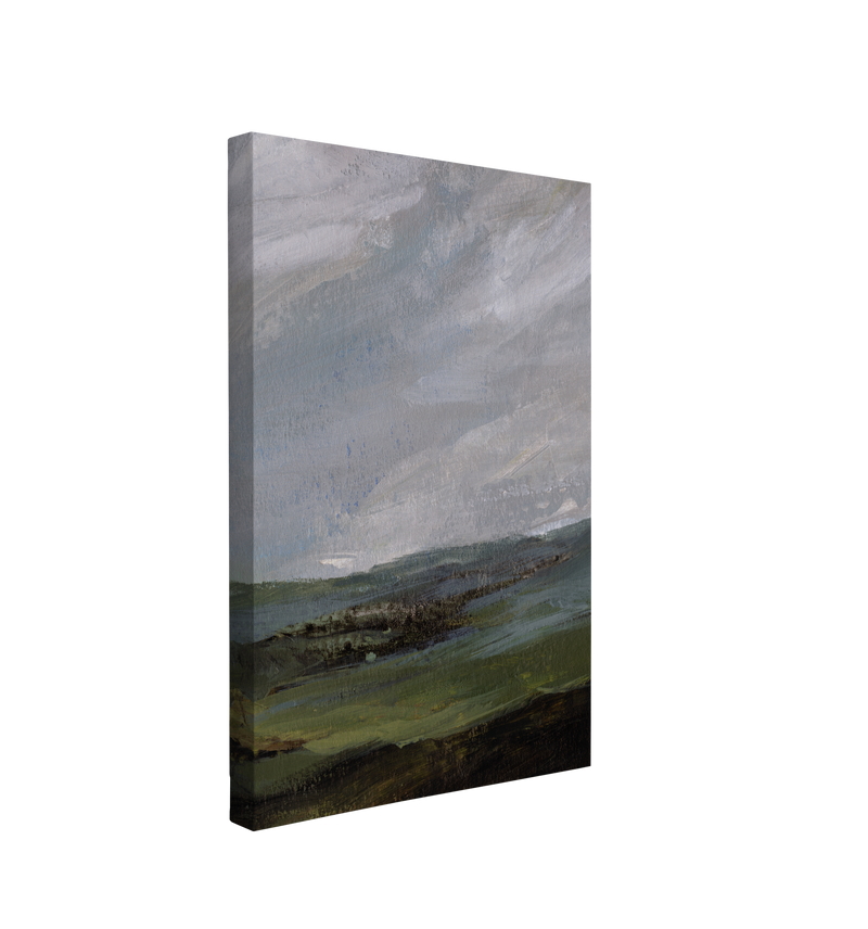 Moody Abstract Hill Oil Painting - Canvas Print Wall Art Décor Whelhung